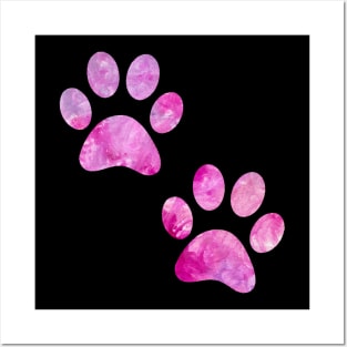 watercolor dogs paw, watercolor dog paw blue, watercolor puppy paw Posters and Art